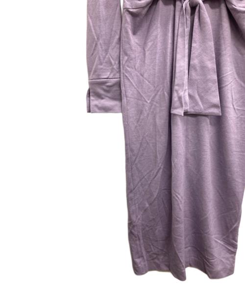 Pinky & Dianne（ピンキーアンドダイアン）Pinky & Dianne (ピンキーアンドダイアン) ウエストリボンジャージワンピース パープル サイズ:38の古着・服飾アイテム