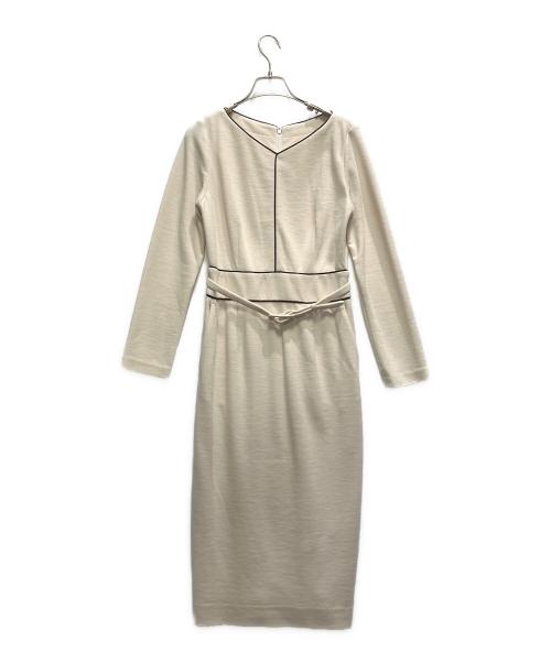 Pinky & Dianne（ピンキーアンドダイアン）Pinky & Dianne (ピンキーアンドダイアン) バイカラーパイピングワンピース ベージュ サイズ:38 未使用品の古着・服飾アイテム