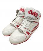 LOUIS VUITTONルイ ヴィトン）の古着「トレイナーラインハイカットスニーカー」｜ホワイト×レッド