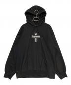 SUPREMEシュプリーム）の古着「Cross Box Logo Hooded Sweatshirt」｜ブラック