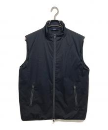 Paul&Shark（ポールアンドシャーク）の古着「ダイナミックストレッチエコナイロンスタンドカラーパデッドベスト」｜ブラック