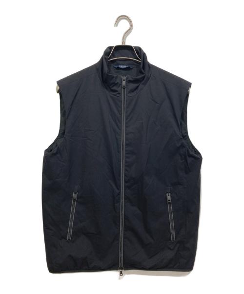 Paul&Shark（ポールアンドシャーク）Paul&Shark (ポールアンドシャーク) ダイナミックストレッチエコナイロンスタンドカラーパデッドベスト ブラック サイズ:Mの古着・服飾アイテム