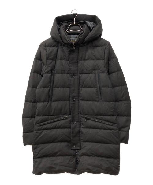 nano・universe（ナノ・ユニバース）nano・universe (ナノ・ユニバース) ウールフーデッドダウンコート グレー サイズ:Mの古着・服飾アイテム