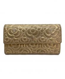 CHANEL（シャネル）の古着「フラップロングウォレット」｜ゴールド