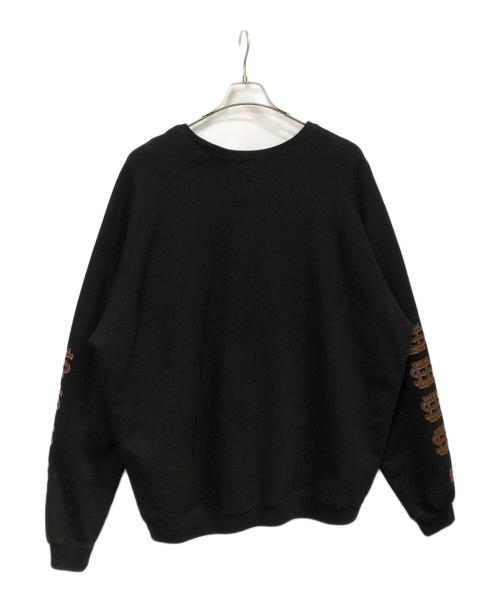 SEESEE（シーシー）SEESEE (シーシー) プリントスリーブスウェット ブラック サイズ:XLの古着・服飾アイテム