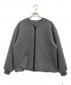 CARA O CRUZキャラ オ クルス）の古着「洗えるノーカラージャケット」｜グレー