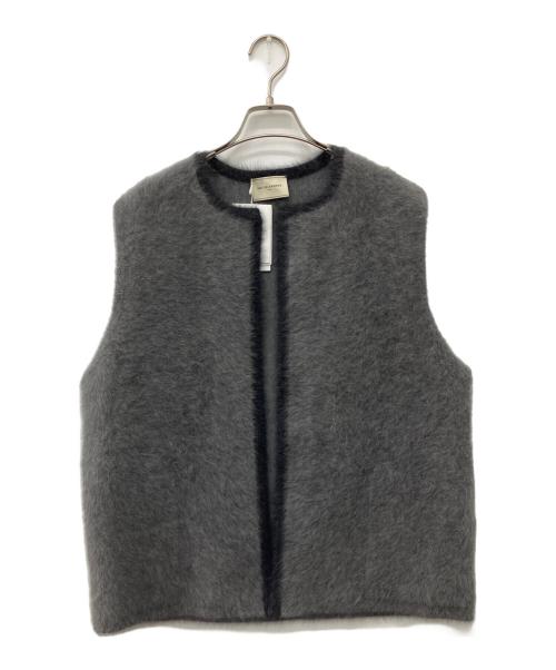 UNITED ARROWS（ユナイテッドアローズ）UNITED ARROWS (ユナイテッドアローズ) フォックス カシミヤ ニットベスト グレー サイズ:Free 未使用品の古着・服飾アイテム