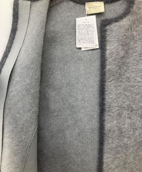UNITED ARROWS（ユナイテッドアローズ）UNITED ARROWS (ユナイテッドアローズ) フォックス カシミヤ ニットベスト グレー サイズ:Free 未使用品の古着・服飾アイテム