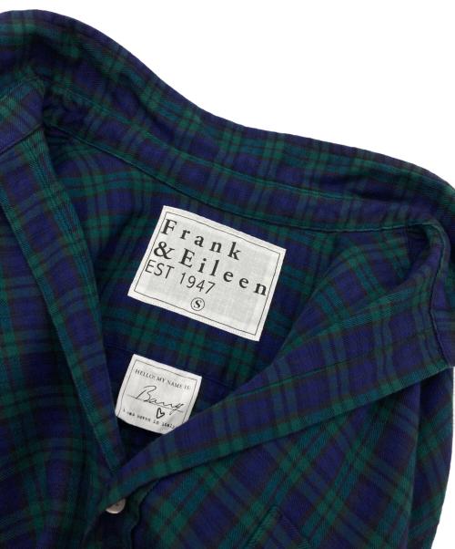 Frank&Eileen（フランクアンドアイリーン）Frank&Eileen (フランクアンドアイリーン) チェックスキッパーシャツ ネイビー×グリーン サイズ:Sの古着・服飾アイテム
