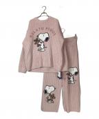 gelato pique×PEANUTSジェラートピケ×ピーナッツ）の古着「ジャガードセットアップ」｜ピンク