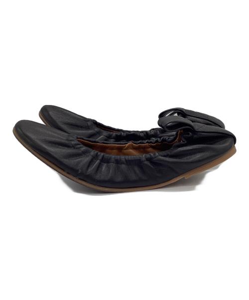 ATP ATELIER（エーティーピー アトリエ）ATP ATELIER (エーティーピー アトリエ) バレエフラットシューズ ブラック サイズ:37の古着・服飾アイテム