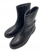 DES PRESデ プレ）の古着「ベルテッドショートブーツ」｜ブラック