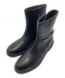 DES PRES（デ プレ）の古着「ベルテッドショートブーツ」｜ブラック