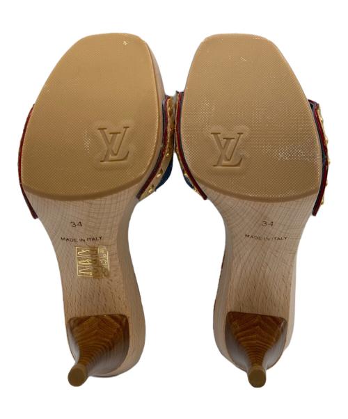 LOUIS VUITTON（ルイ ヴィトン）LOUIS VUITTON (ルイ ヴィトン) モノグラムデニムミュール インディゴ サイズ:34の古着・服飾アイテム