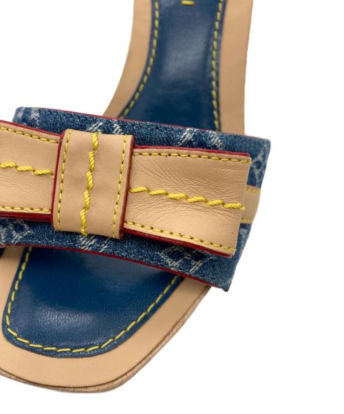 LOUIS VUITTON（ルイ ヴィトン）LOUIS VUITTON (ルイ ヴィトン) モノグラムデニムミュール インディゴ サイズ:34の古着・服飾アイテム