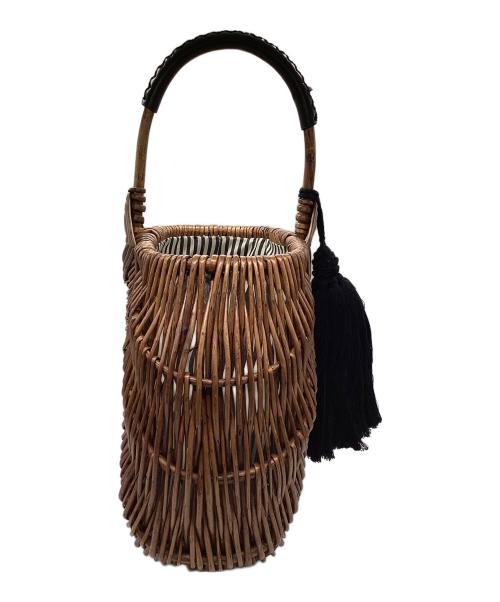 Pale Jute（ペールジュート）Pale Jute (ペールジュート) カゴバッグ ブラウンの古着・服飾アイテム