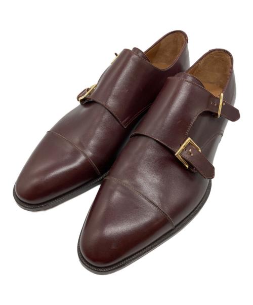 ENZO BONAFE（エンツォボナフェ）ENZO BONAFE (エンツォボナフェ) ダブルモンクストラップシューズ バーガンディー サイズ:6の古着・服飾アイテム
