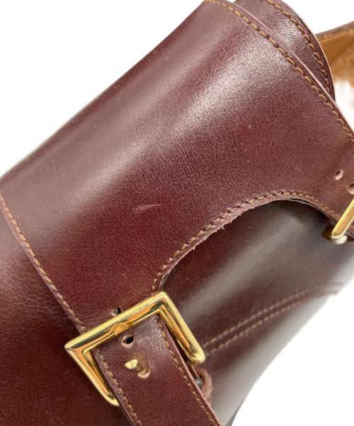 ENZO BONAFE（エンツォボナフェ）ENZO BONAFE (エンツォボナフェ) ダブルモンクストラップシューズ バーガンディー サイズ:6の古着・服飾アイテム