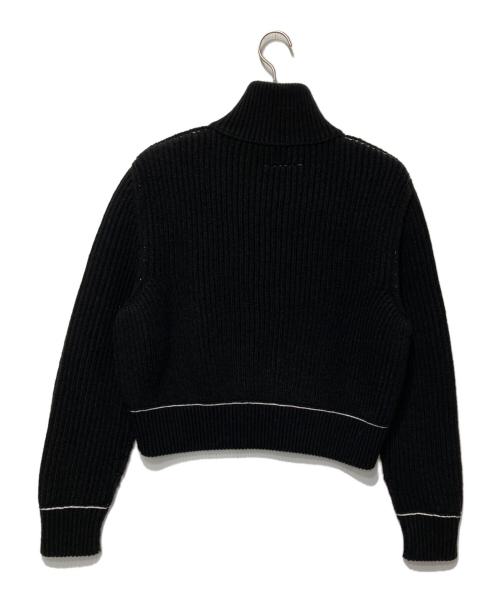 MM6 Maison Margiela（エムエムシックスメゾンマルジェラ）MM6 Maison Margiela (エムエムシックス メゾンマルジェラ) ジップアップニットジャケット ブラック サイズ:Sの古着・服飾アイテム