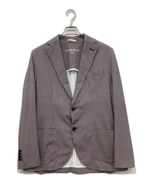 CIRCOLO 1901（チルコロ1901）CIRCOLO 1901 (チルコロ1901) houndstooth jacket / ハウンドトゥース ジャケット ベージュ サイズ:50の古着・服飾アイテム