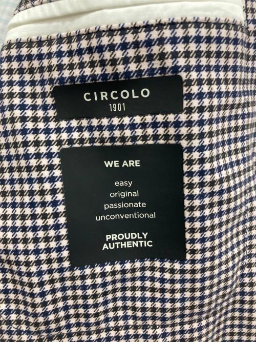 CIRCOLO 1901（チルコロ1901）CIRCOLO 1901 (チルコロ1901) houndstooth jacket / ハウンドトゥース ジャケット ベージュ サイズ:50の古着・服飾アイテム