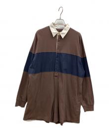 ETRE TOKYO（エトレトウキョウ）の古着「ラガーシャツショートオールインワン」｜ブラウン