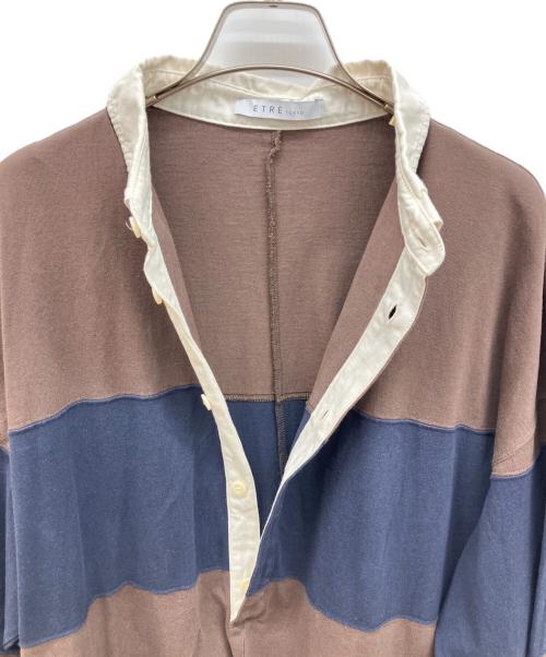 ETRE TOKYO（エトレトウキョウ）ETRE TOKYO (エトレトウキョウ) ラガーシャツショートオールインワン ブラウン サイズ:Ｍの古着・服飾アイテム
