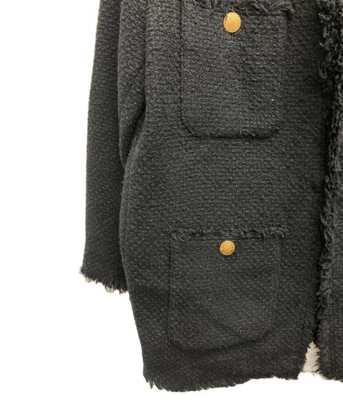 journal standard L'essage（ジャーナルスタンダード レサージュ）journal standard L'essage (ジャーナルスタンダード レサージュ) GIOLICAツイード BIGジャケット ブラック サイズ:記載なしの古着・服飾アイテム