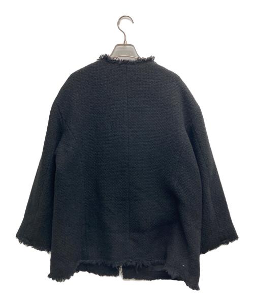 journal standard L'essage（ジャーナルスタンダード レサージュ）journal standard L'essage (ジャーナルスタンダード レサージュ) GIOLICAツイード BIGジャケット ブラック サイズ:記載なしの古着・服飾アイテム