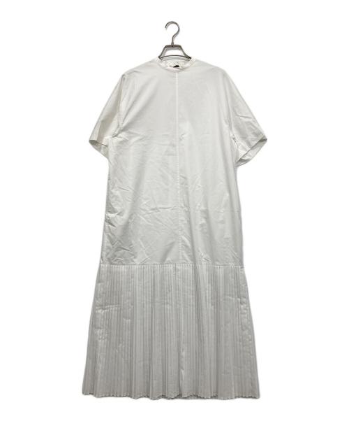 HYKE（ハイク）HYKE (ハイク) T/C PLEATED SHIRT DRESS ホワイト サイズ:1の古着・服飾アイテム