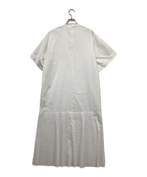 HYKE（ハイク）HYKE (ハイク) T/C PLEATED SHIRT DRESS ホワイト サイズ:1の古着・服飾アイテム