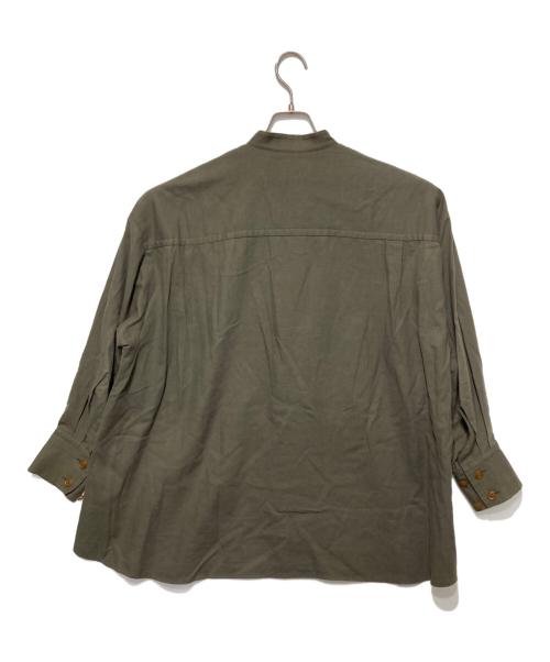 Vivienne Westwood RED LABEL（ヴィヴィアンウエストウッドレッドレーベル）Vivienne Westwood RED LABEL (ヴィヴィアンウエストウッドレッドレーベル) オーブ刺繍スタンドカラーブラウス オリーブ サイズ:00の古着・服飾アイテム
