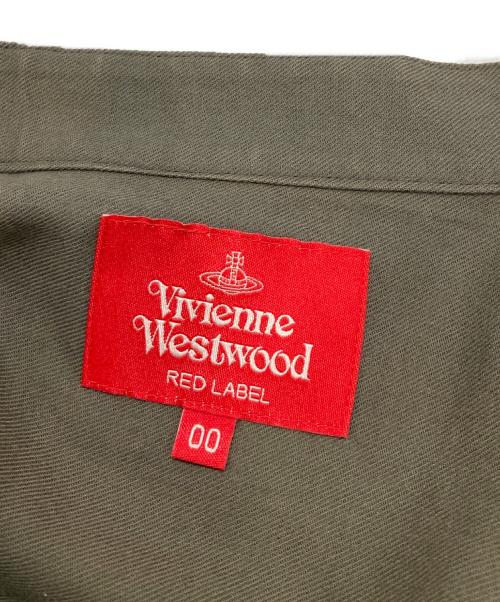Vivienne Westwood RED LABEL（ヴィヴィアンウエストウッドレッドレーベル）Vivienne Westwood RED LABEL (ヴィヴィアンウエストウッドレッドレーベル) オーブ刺繍スタンドカラーブラウス オリーブ サイズ:00の古着・服飾アイテム