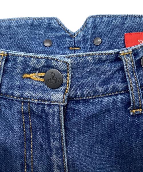 Vivienne Westwood RED LABEL（ヴィヴィアンウエストウッドレッドレーベル）Vivienne Westwood RED LABEL (ヴィヴィアンウエストウッドレッドレーベル) オーブ刺繍デニムパンツ インディゴ サイズ:2の古着・服飾アイテム