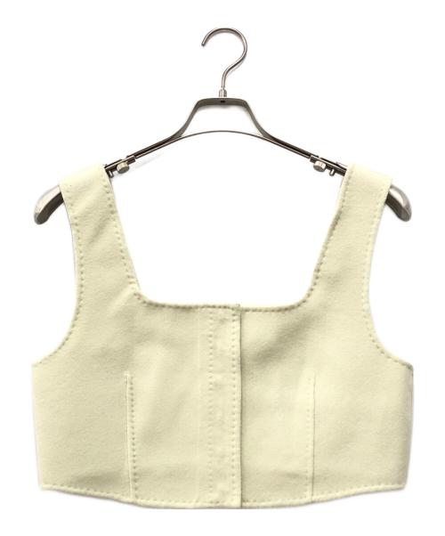 ebure（エブール）EBURE (エブール) リバーメルトン ビスチェベスト グリーン サイズ:36の古着・服飾アイテム