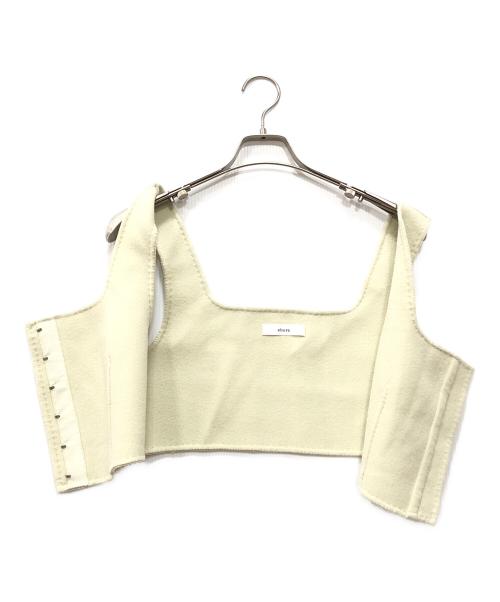 ebure（エブール）EBURE (エブール) リバーメルトン ビスチェベスト グリーン サイズ:36の古着・服飾アイテム