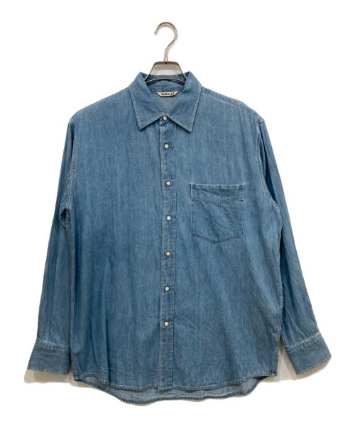 AURALEE（オーラリー）AURALEE (オーラリー) Selvedge Super Light Denim Shirt インディゴ サイズ:3の古着・服飾アイテム
