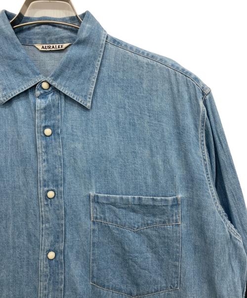 AURALEE（オーラリー）AURALEE (オーラリー) Selvedge Super Light Denim Shirt インディゴ サイズ:3の古着・服飾アイテム