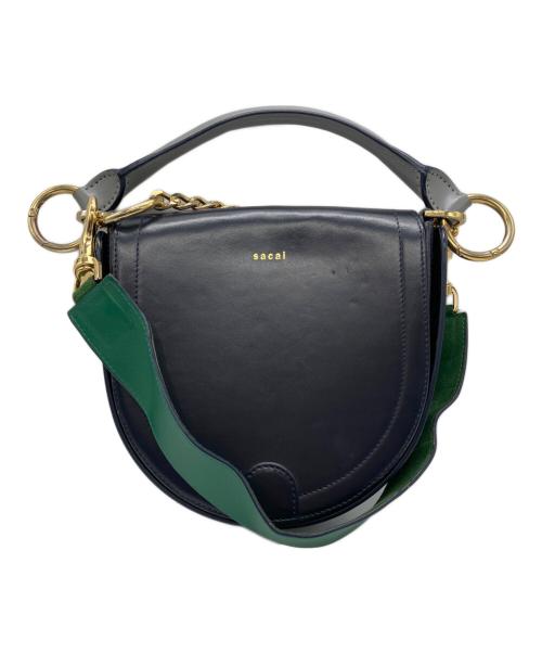 sacai（サカイ）sacai (サカイ) ホースシュー コインパースバッグ ネイビーの古着・服飾アイテム