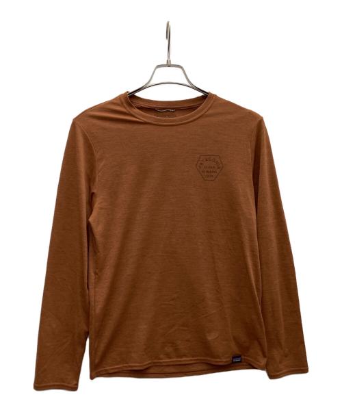 Patagonia（パタゴニア）Patagonia (パタゴニア) プリントカットソー ブラウン サイズ:XSの古着・服飾アイテム