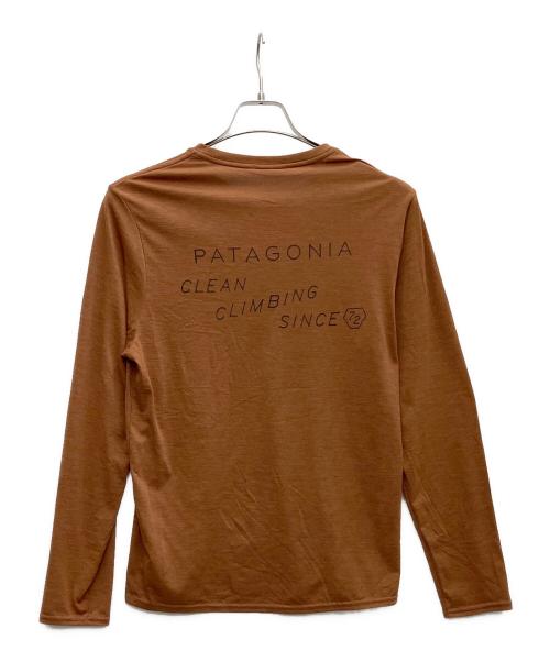 Patagonia（パタゴニア）Patagonia (パタゴニア) プリントカットソー ブラウン サイズ:XSの古着・服飾アイテム