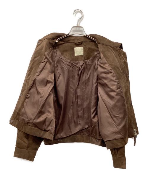 FREAK'S STORE（フリークスストア）FREAK'S STORE (フリークスストア) フェード加工 レザレットブルゾン ブラウン サイズ:FREEの古着・服飾アイテム