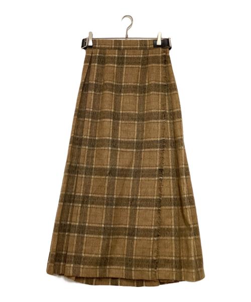 O'NEIL OF DUBLIN（オニールオブダブリン）O'NEIL OF DUBLIN (オニールオブダブリン) JOURNAL STANDARD (ジャーナルスタンダード) 別注キルトスカート ベージュ サイズ:６の古着・服飾アイテム