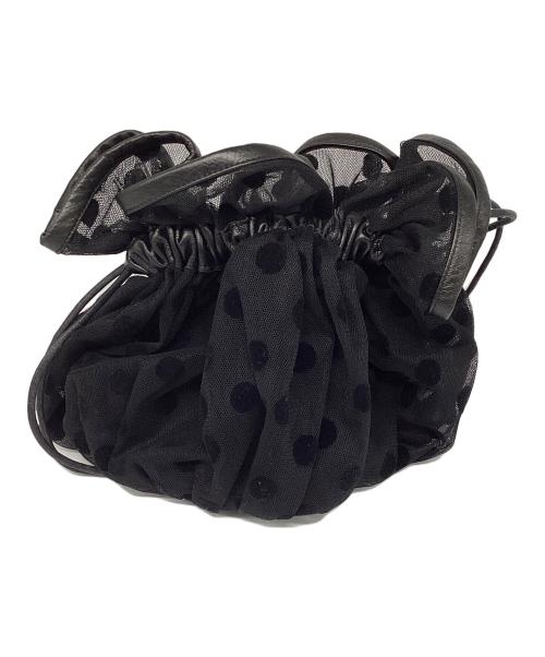 LUDLOW（ラドロー）LUDLOW (ラドロー) チュールショルダーバッグ ブラックの古着・服飾アイテム