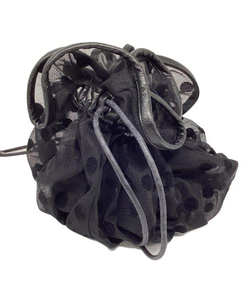 LUDLOW（ラドロー）LUDLOW (ラドロー) チュールショルダーバッグ ブラックの古着・服飾アイテム