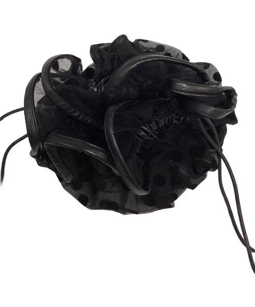 LUDLOW（ラドロー）LUDLOW (ラドロー) チュールショルダーバッグ ブラックの古着・服飾アイテム