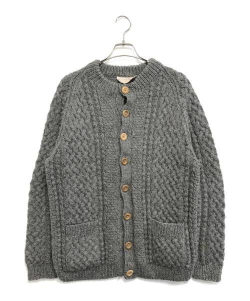 INVERALLAN（インバーアラン）INVERALLAN (インバーアラン) ウールニットカーディガン グレー サイズ:表記なしの古着・服飾アイテム