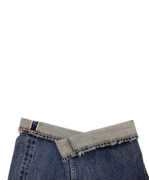 FDMTL（ファンダメンタル）FDMTL (ファンダメンタル) ダメージ加工刺し子パッチワークデニムパンツ インディゴ サイズ:W32の古着・服飾アイテム