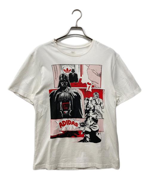 adidas Originals（アディダスオリジナル）adidas originals (アディダスオリジナル) STAR WARS (スターウォーズ) 半袖Tシャツ ホワイト サイズ:XLの古着・服飾アイテム