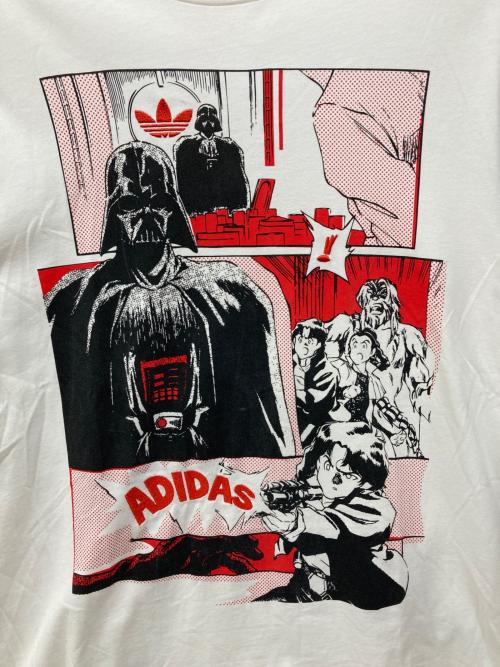 adidas Originals（アディダスオリジナル）adidas originals (アディダスオリジナル) STAR WARS (スターウォーズ) 半袖Tシャツ ホワイト サイズ:XLの古着・服飾アイテム